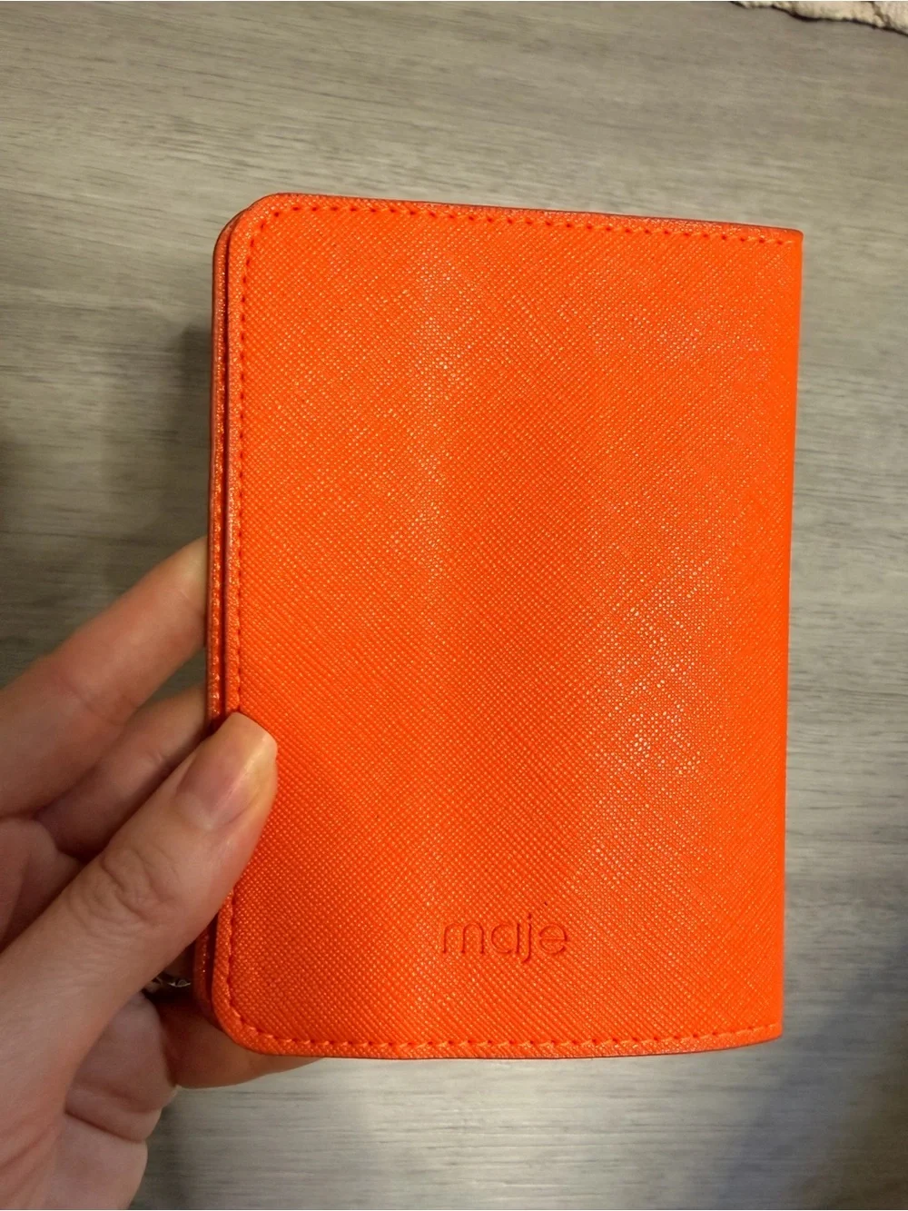 Maje Orange passports hodler/ Case - nwt
